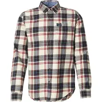 Superdry Overhemd crème / donkerblauw / oranje / karmijnrood
