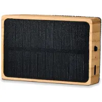 Mikamax Solar Bamboo Mini Speaker - Compact, Duurzaam, Bluetooth, 3W