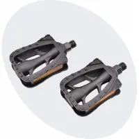Voltano Antislip E-bike Fietspedalen 421165 Zwart - Universeel - Reflectoren