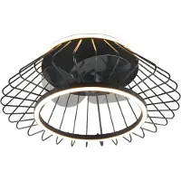 RL LIVE YOUR LIGHT REALITY KARLSBORG - Ventilator - Zwart mat - incl. 1x SMD 30W