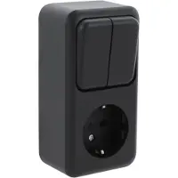 Q-Link Contactdoos | Opbouw | Combinatie | Serie | Zwart - 00.945.71