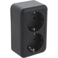 Q-Link Stopcontact | (Opbouw, Randaarde, Zwart)