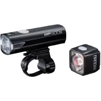 Cateye Ampp400s + Nano60 Lichtset - Verlichting Fiets - Lumens: 400/60 - USB Oplaadbaar - Zwart
