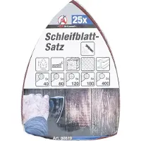 Bgs Schuurbladenset - 145 x 100 mm - K 40 t/m 400 - 25 delig