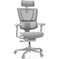 Hjh OFFICE Bureaustoel / Directiestoel ERGOHUMAN SLIM G GEN2 Netstof lichtgrijs