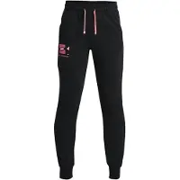 Under Armour Rival Terry zwarte trainingsbroek voor kinderen