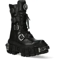 New rock halfhoge gotische leren laarzen-WALL1473-S3