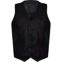 Infinity Leather Bruinen lederen vest formeel traditioneel giletvest