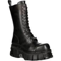 New rock unisex metalen zwarte techno bikerlaarzen - M-MILI211C-C1