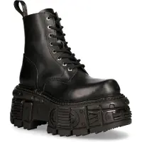 New rock unisex militaire techno-platformlaarzen - M-MILI084N-S5