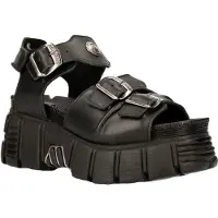 New rock Unisex metalen Zwarte Punk Sandaal Laarzen - M-BIOS101-C2