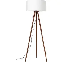 LINDBY Vloerlampe , Charlia, Hout, Woonkamer, Stof, Scandinavisch