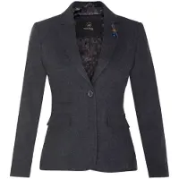 TruClothing Dames Tweed jaren 1920 visgraat marineblauwe blazer