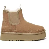 EVER AU Chelsea boots 'Shoveler' kastanjebruin