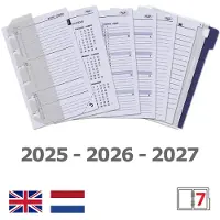 Kalpa 1311 KB hervulbare Pocket Agendaplanner Keta Donker bruin 1 week per 2 paginas 2026-2027-2028