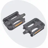 Voltano Antislip E-bike Fietspedalen 421110 Zwart - Universeel - Reflectoren