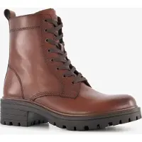 Hush puppies leren dames veterboots cognac maat 37