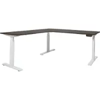 Schaffenburg Dextro Plus Hoek-opstelling elektrisch zit/sta bureau frame Zwart (RAL9005) blad Halifax Eiken 160CMx160CM
