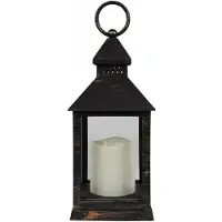 Benson Lantaarn - met LED kaars - 10.5 x 10.5 x 24 cm - sfeerlicht - binnen / buiten