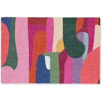 MuchoWow Deurmat 60x40 cm - Droogloopmat Kleurvakken - Recht - Rond - Abstract - Mat voor binnen - Schoonloopmat - Deurmatten met print - Inloopmat