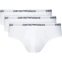 Emporio Armani Heren Set van 3 witte elastische tricot slips (XXL), Homewear, Katoen EM000258_AF14132