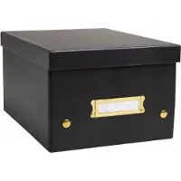 Exacompta Opbergdoos in karton 33x50x16cm Neo Deco, vlak geleverd - Zwart - 62451E