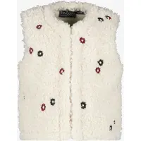 TwoDay meisjes teddy gilet met bloemetjes wit maat 92