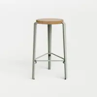 TIPTOE Mi Lou Barkruk - 66 cm Solid oak | Eucalyptus Grey | Triangle