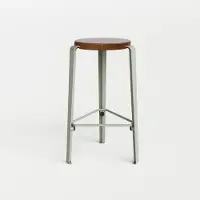 TIPTOE Mi Lou Barkruk - 66 cm Tinted oak | Eucalyptus Grey | Triangle