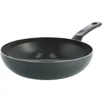 Kochstar Stein Keramische Wokpan - Zonder deksel - 28cm - 3.57L- PFAS-vrij - Inductie wokpan - Inductie pan - Keramische anti-aanbaklaag - Koelgreep - Ovenbestendig tot 130° C - Graniet