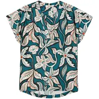 Garcia Ladies Shirt Ss Blue Lagoon Maat: L | Jumpsuits Outlet | Dames | Blauw