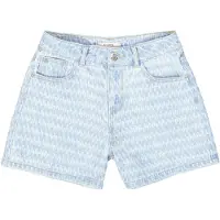 Garcia Korte jeans in destroyed-look met labeldetail