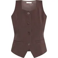Sisters point Gilet 'GEMA' donkerbruin
