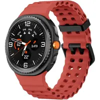 Strap-it Ocean siliconen bandje met gespsluiting geschikt voor Samsung Galaxy Watch 9 (40/44mm) / Watch 8 (40/44mm) / 8 Classic (46mm) - rood
