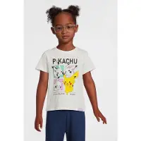 Anytime T-shirt Pokemon license off-white Wit Meisjes Katoen Ronde hals - maat 110/116