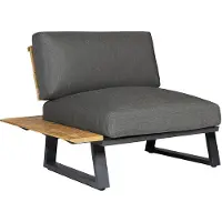 Diamond Garden Nora Module Group Sun&Rain korte hoek links Aluminium/Teak