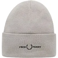 Fred perry grafisch logo betongrijze muts
