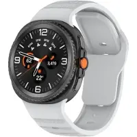 Strap-it Siliconen Outdoor bandje met druksluiting geschikt voor Samsung Galaxy Watch 9 (40/44mm) / Watch 8 (40/44mm) / 8 Classic (46mm) - grijs