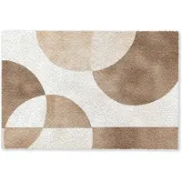 MuchoWow Deurmat 60x40 cm - Droogloopmat Snijdende cirkels - Overlappende vlakken - Mat voor binnen - Schoonloopmat - Deurmatten met print - Inloopmat