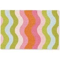 MuchoWow Deurmat 60x40 cm - Droogloopmat Banen - Golven - Kleurrijk - Verticaal - Mat voor binnen - Schoonloopmat - Deurmatten met print - Inloopmat