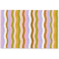 MuchoWow Deurmat 60x40 cm - Droogloopmat lijnen - Golven - Pastelkleuren - Patroon - Mat voor binnen - Schoonloopmat - Deurmatten met print - Inloopmat