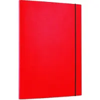 Staples Kaart met elastiek PP A4/15, 3 flappen, rood