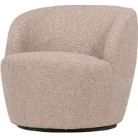 Woood Serra Draaifauteuil - Melange Stof - Naturel - 68x70x77