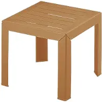 Grosfillex Miami Bijzet Tuintafel 40x40cm Camel Bruin bruin Kunststof Tafel