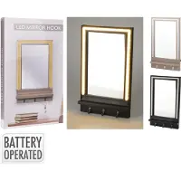 Home & Styling Spiegel LED Met Plank En Haakjes Verschillende verschillende Glas