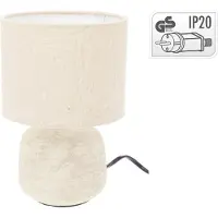 Home & Styling Tafellamp Steengoed E14 Beige beige Aardewerk Tafellamp