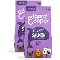 Edgard & Cooper 2x Hondenvoer Droog Verse Zalm en Kalkoen Puppy 7 kg