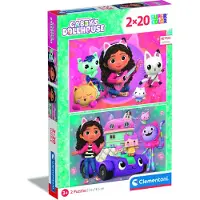 Clementoni Gabby's Dollhouse puzzelset - 40 stuks, 27 x 19 cm, multikleur