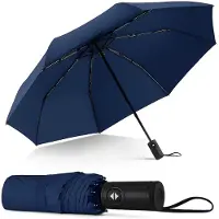 BOTC Stormparaplu Opvouwbaar met Beschermhoes - UV-bescherming - 100CM - Starry sky - Grote Paraplu - Automatisch Uitklapbaar - Blauw