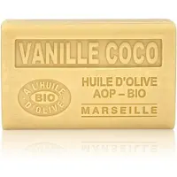 Savon De Marseille 4x biologische olijfzeep Vanille Kokos - AOP - franse zepen - biologisch - BOB - biologische blokzeep - natuurlijke ingredienten